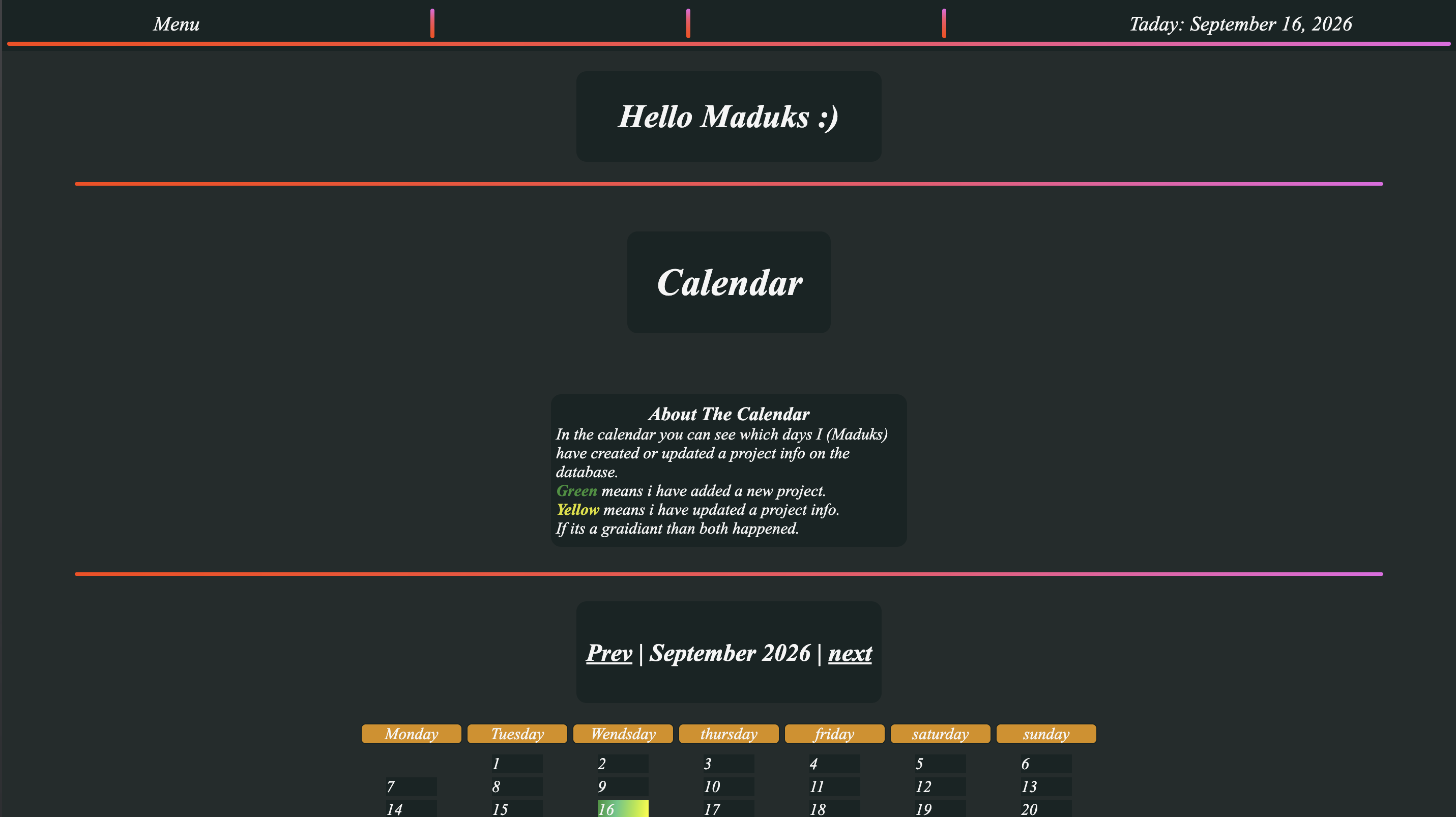 Personal page